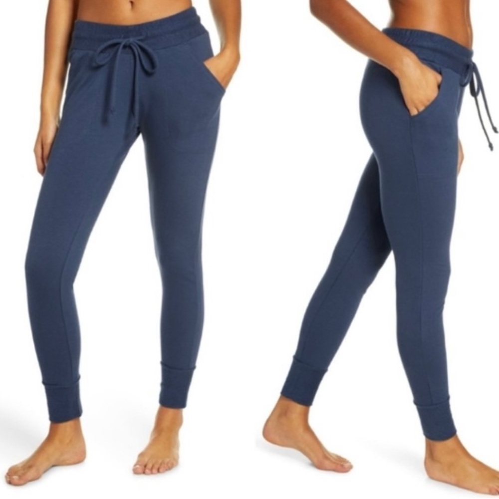 Free People Movement Sunny Skinny Joggers Sweatpants Blue Pants Size XL